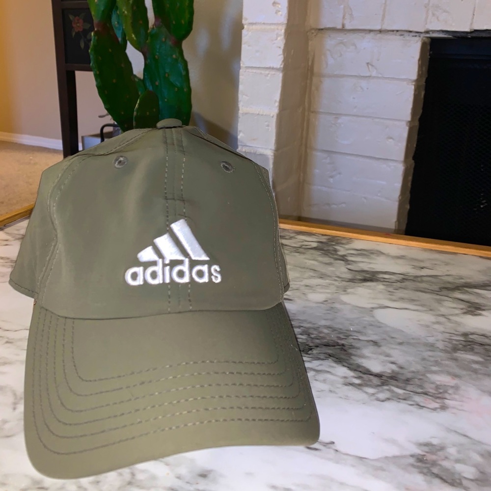 Unisex olive green adidas hat
